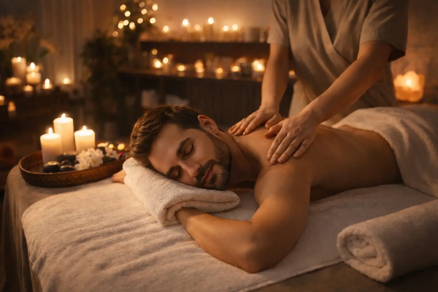 Setbaşı masaj salonu huzurlu terapi odası